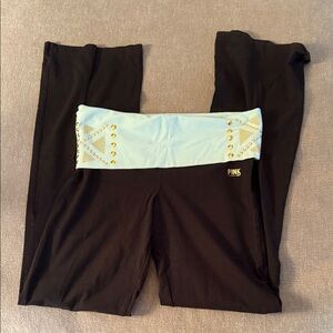 Y2K Studded PINK Victoria's Secret Black Leggings